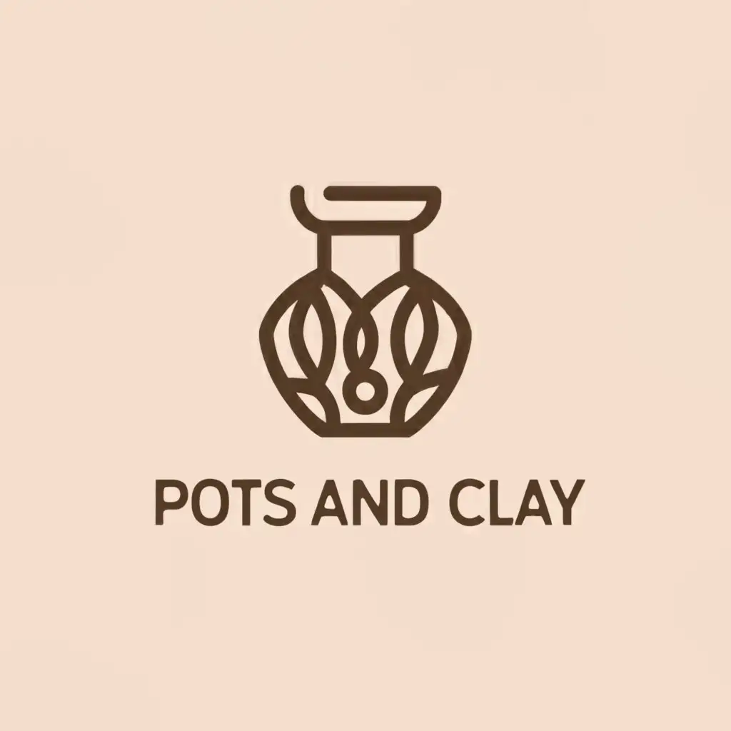a logo design,with the text "Pots and clay", main symbol:Pottery,Moderate,be used in Others industry,clear background