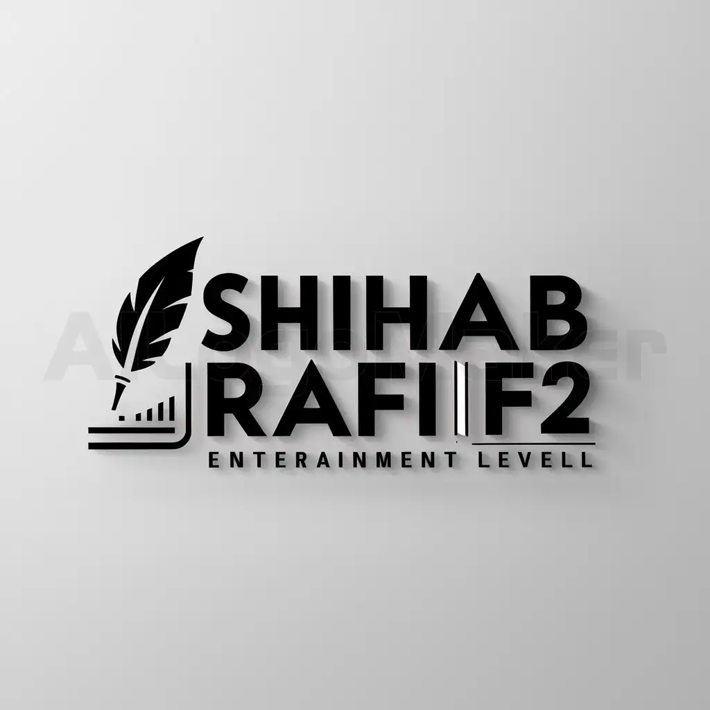 LOGO-Design-for-SHIHAB-RAFI-F2-Elegant-Text-with-Writer-Symbol-for-Entertainment-Industry