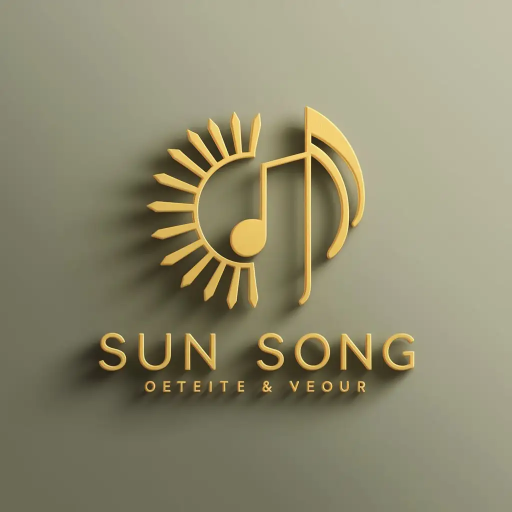 a logo design,with the text "Sun Song", main symbol:attractive,Moderate,clear background