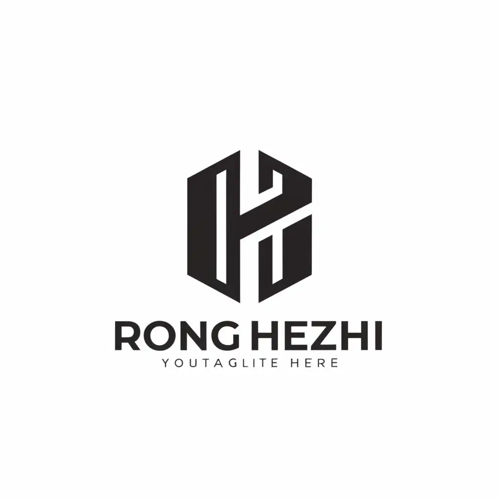 a logo design,with the text "Rong Hezhi", main symbol:H&S,Moderate,be used in Technology industry,clear background