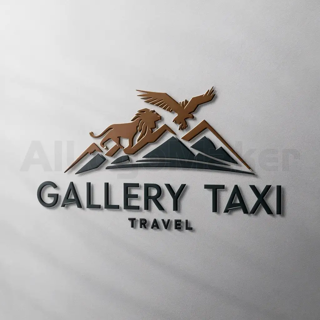 a logo design,with the text "GALLERY TAXI", main symbol:Wild Horizons Travel,Moderate,clear background