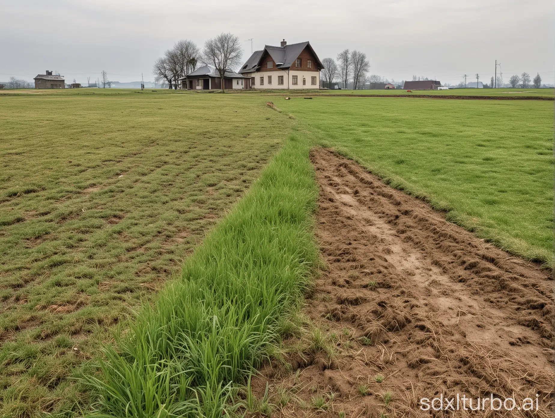 Rural-Landscape-Transition-from-Grass-to-Plowed-Land-Leading-to-Country-House