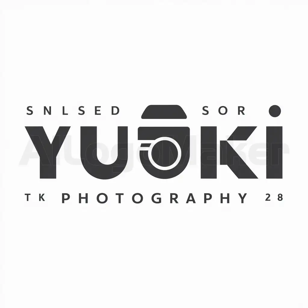 a logo design,with the text "yuuki", main symbol:camera,Moderate,be used in Others industry,clear background