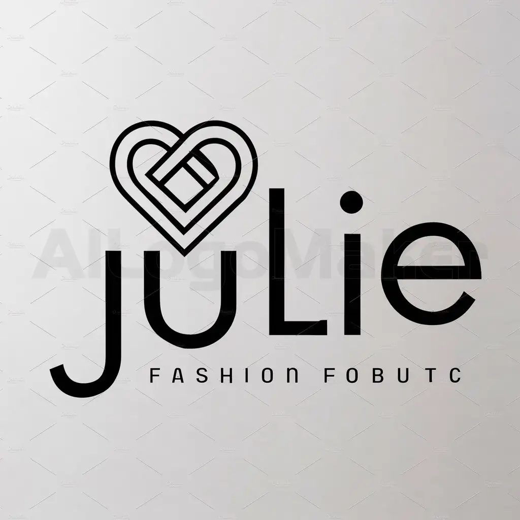 a logo design,with the text "Julie", main symbol:Love,complex,be used in Liana industry,clear background