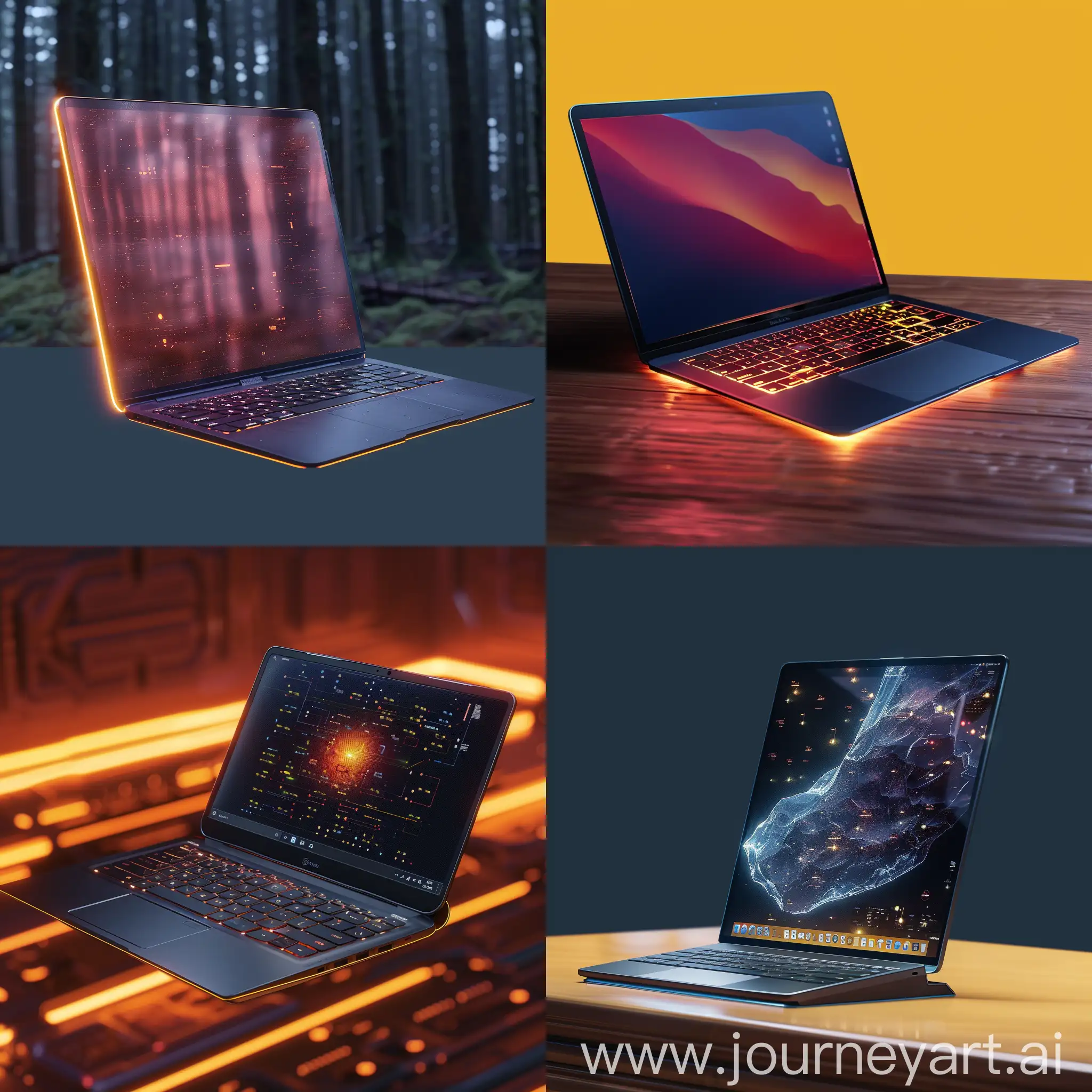 Futuristic:: laptop https://media.wired.com/photos/64daad6b4a854832b16fd3bc/master/pass/How-to-Choose-a-Laptop-August-2023-Gear.jpg, Holographic Display, Flexible and Foldable Design, Transparent Screen, Integrated Virtual Keyboard, Biometric Authentication, AI Assistant, Modular Components, Wireless Charging, Augmented Reality (AR) Capabilities, Eco-Friendly Materials, Premium Materials, Thin and Lightweight Design, Edge-to-Edge Display, Retina Display, Precision Engineering, Backlit Keyboard, Precision Trackpad, Advanced Cooling System, Long Battery Life, Immersive Audio Experience, octane render --stylize 1000