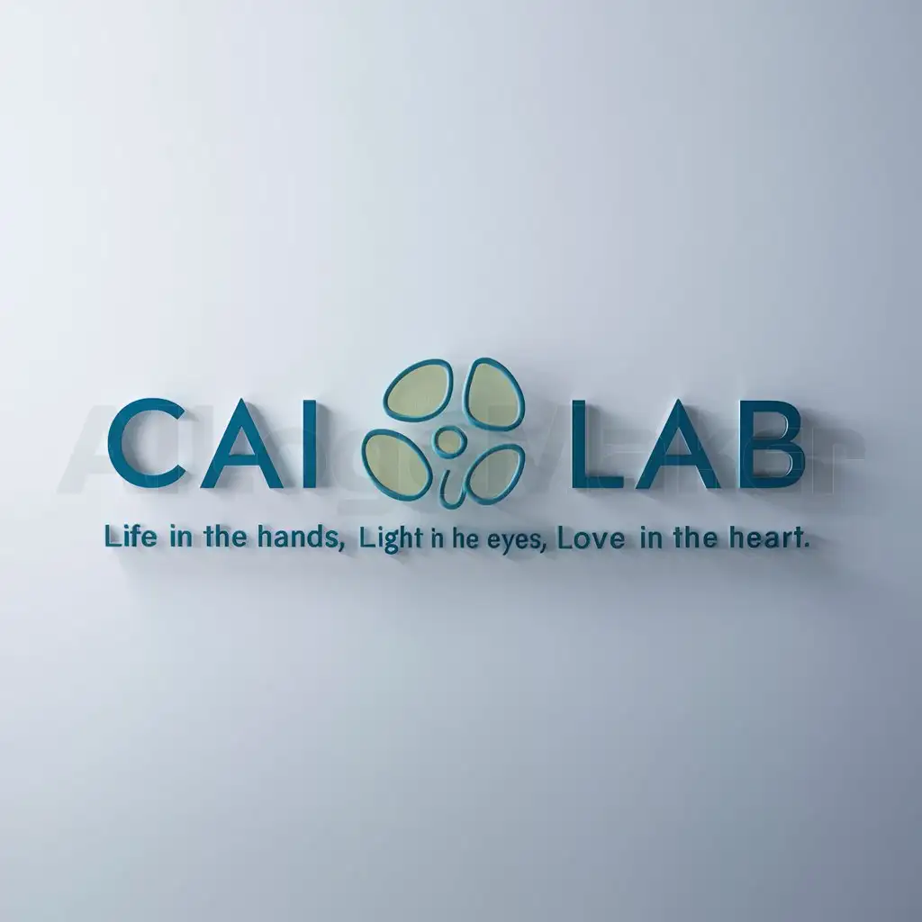 a logo design,with the text "CAI LAB手里有活,n眼里有光,n心里有爱", main symbol:mammary gland stem cells,Moderate,clear background