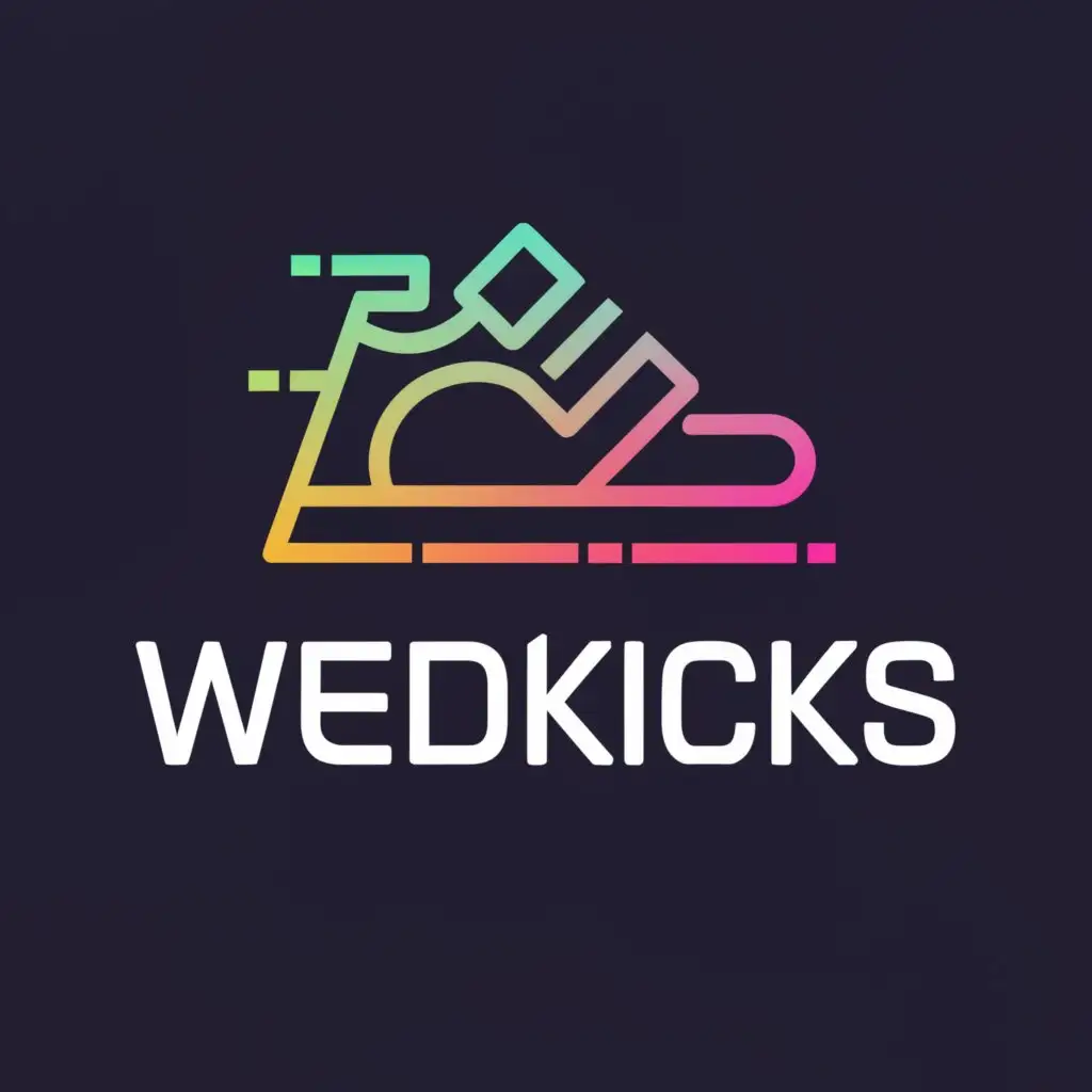 a logo design,with the text "WeDoKicks", main symbol:shoes,Moderate,be used in gaming industry,clear background
