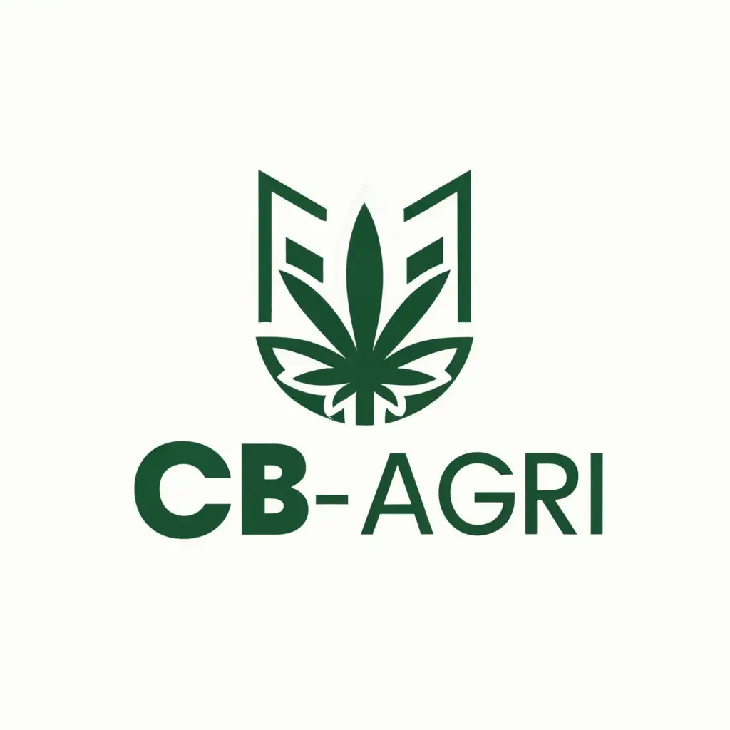 a logo design,with the text "CB-Agri", main symbol:cannabis,Moderate,clear background