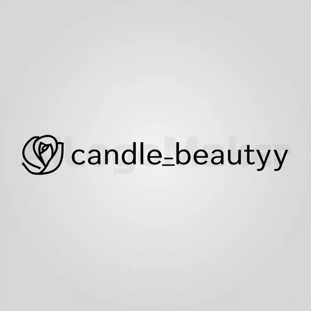 a logo design,with the text "Candle_beautyy", main symbol:Rosa,Moderate,be used in Rukodelie industry,clear background