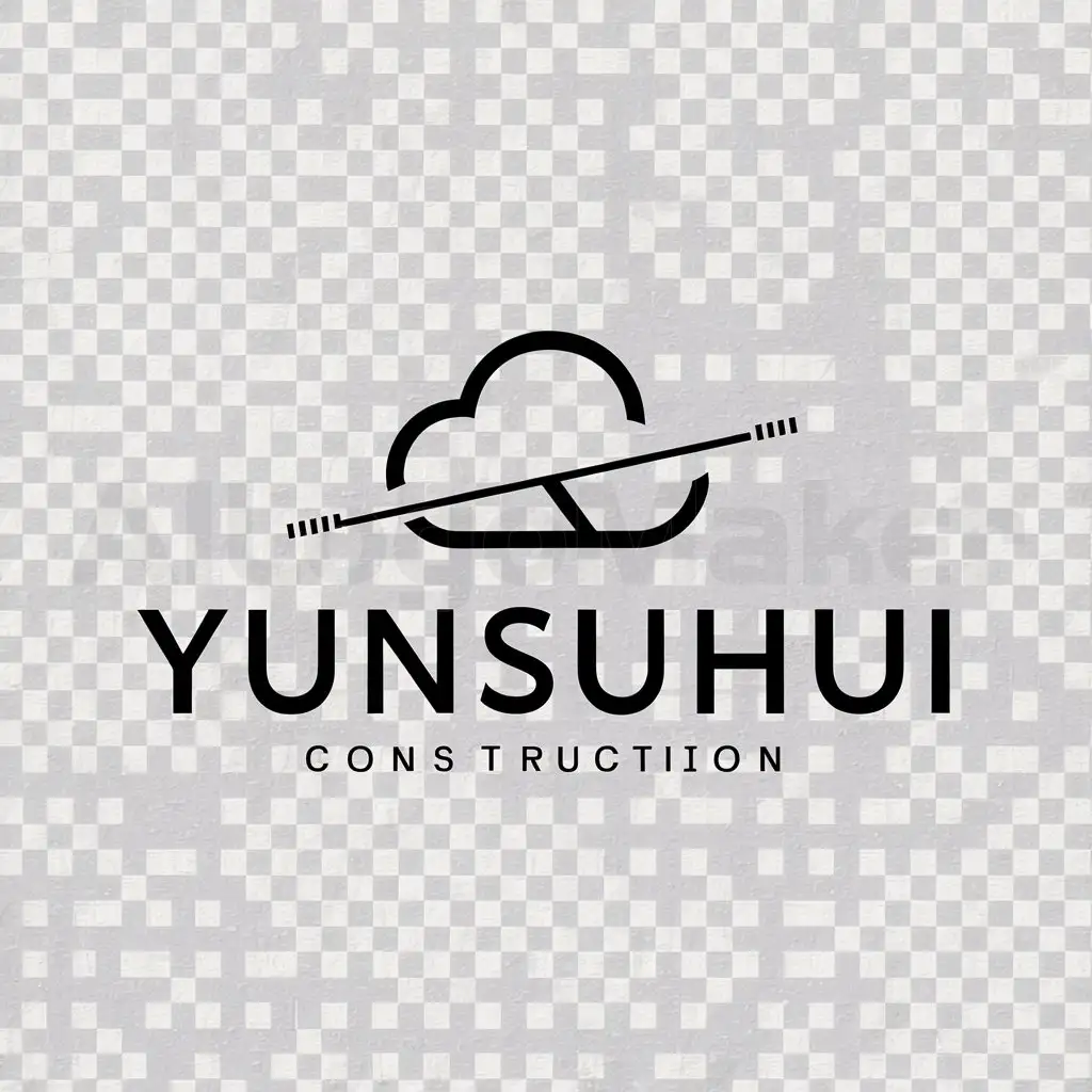 a logo design,with the text "YUNSUHUI", main symbol:laser point cloud matching,Minimalistic,be used in Construction industry,clear background
