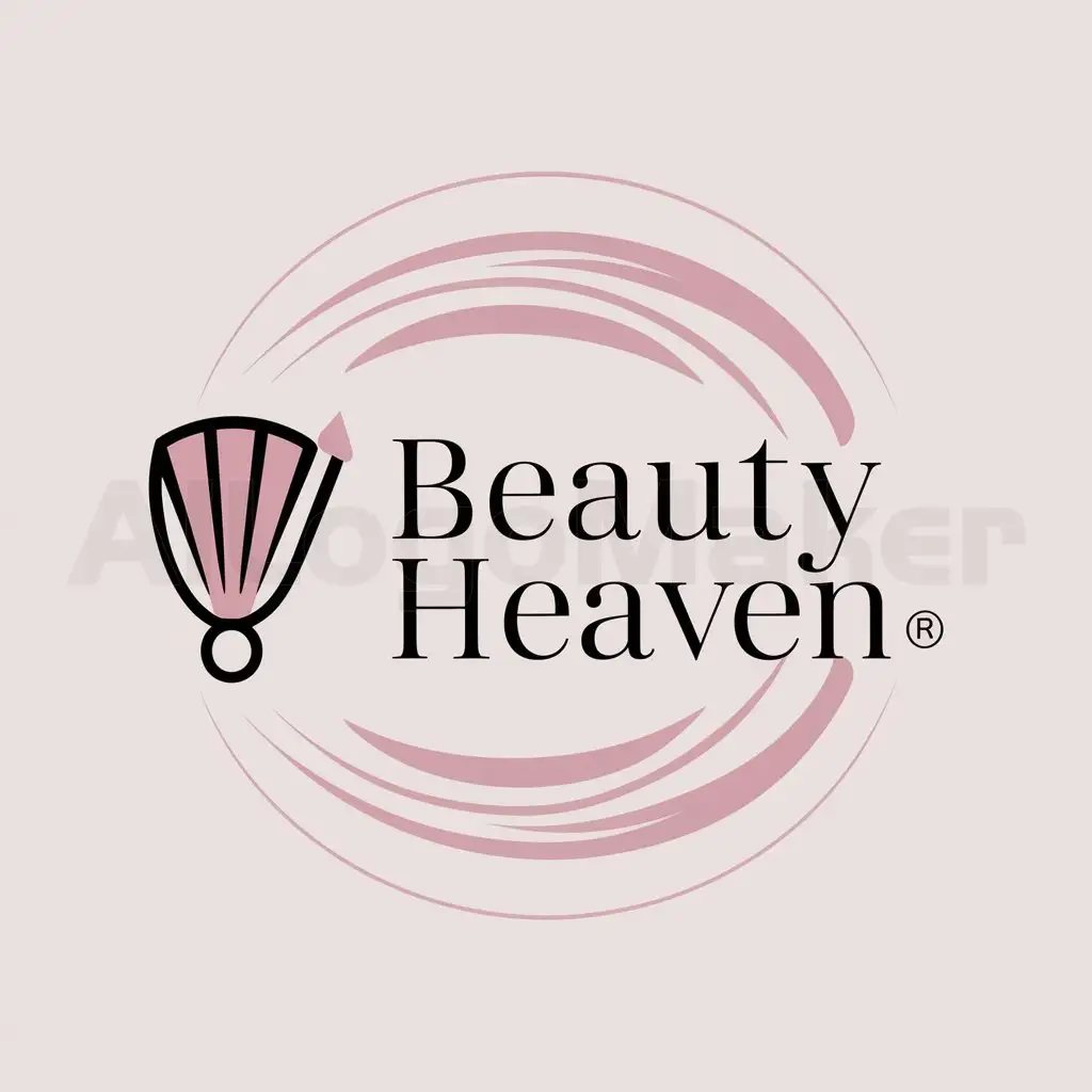 LOGO-Design-For-Beauty-Heaven-Elegant-Cosmetic-Logo-with-Pink-Color-on-Clear-Background