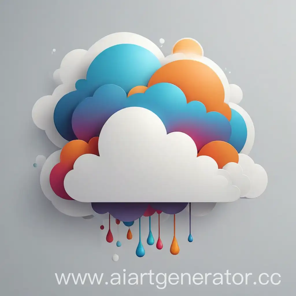 Логотип сайта современным векторным изображением "Сервис_АйТи . облако"