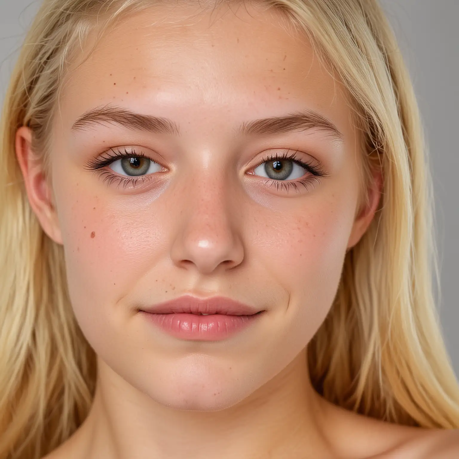 CloseUp Portrait of a Radiant 18YearOld Blonde Woman
