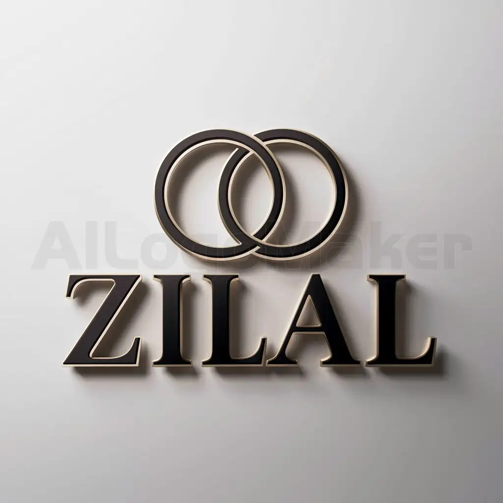 a logo design,with the text "zilal", main symbol:buat logo aesthetic,Moderate,clear background