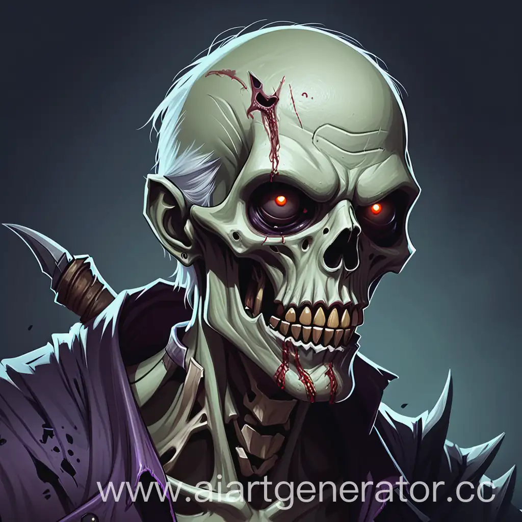 Sinister-Undead-Creature-Fantasy-Portrait-Illustration