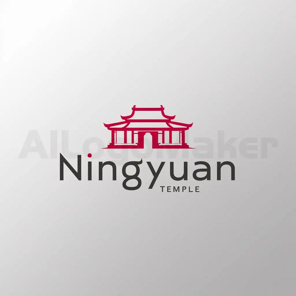 a logo design,with the text "Ningyuan", main symbol:Generate a Ningyuan Temple,Minimalistic,be used in Others industry,clear background