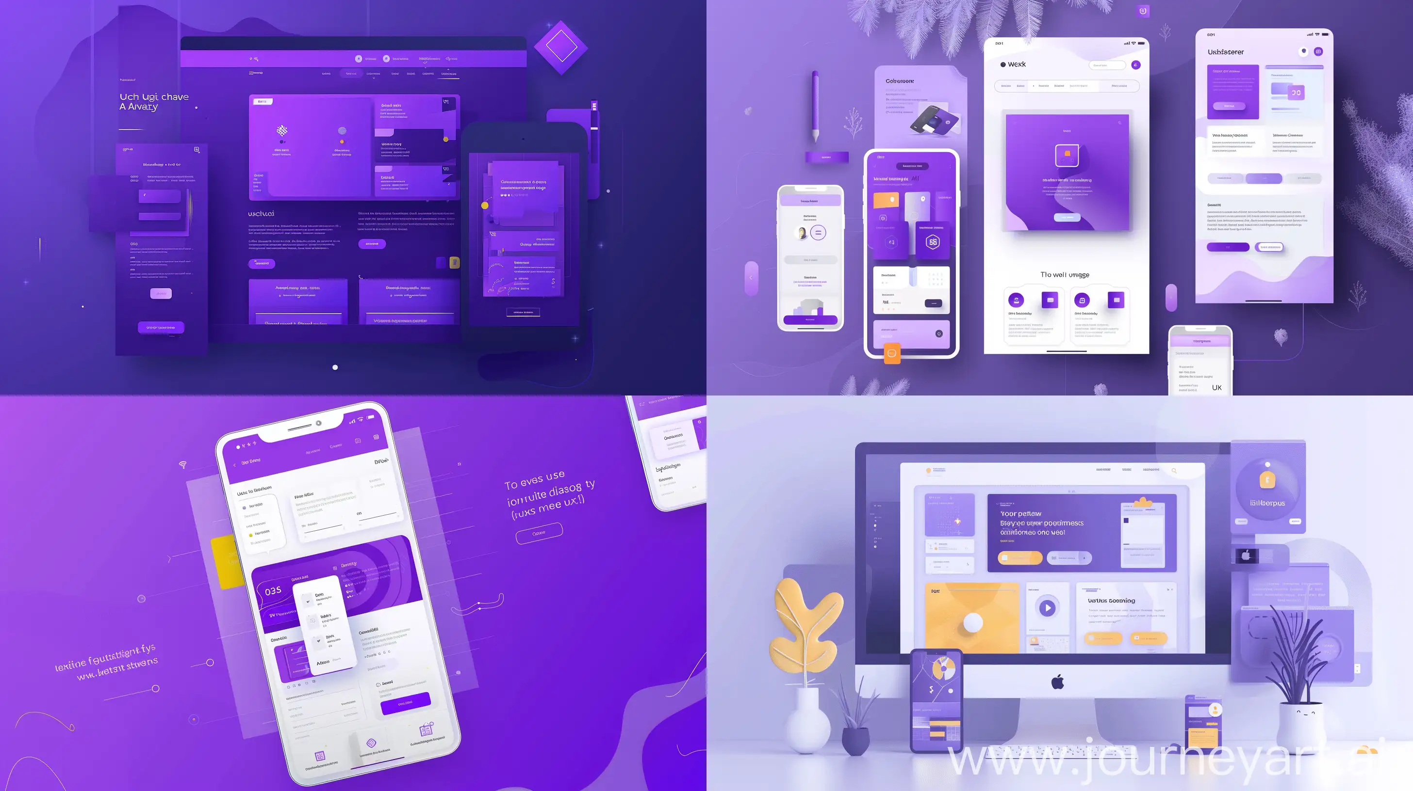 Modern-Purple-User-Interface-Website-Design-Vector-Illustration