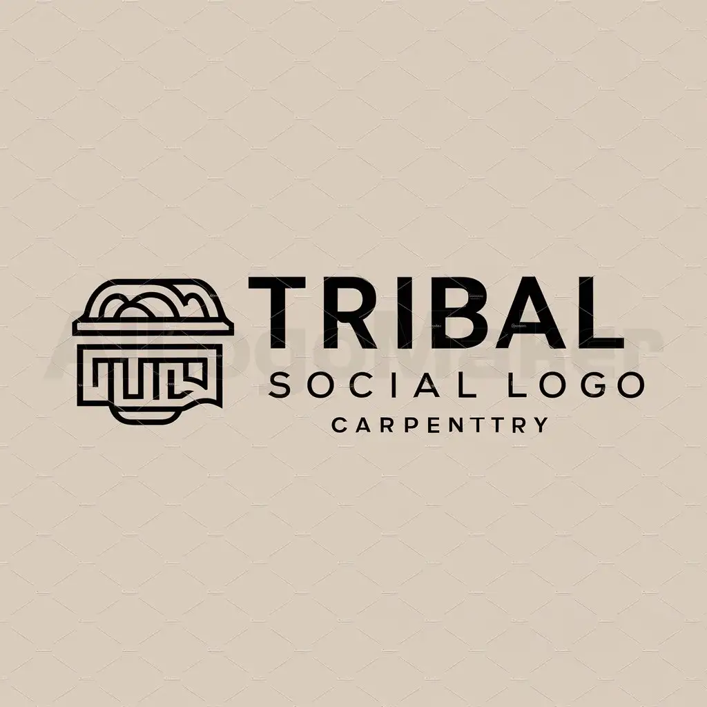 a logo design,with the text "TRIBAL SOCIAL LOGO", main symbol:TREASURE ETHNIC DIAMOND,Moderate,be used in CARPINTERIA industry,clear background
