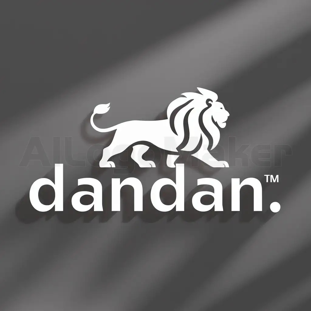 LOGO-Design-For-dandan-Elegant-Lion-Symbol-on-Clear-Background