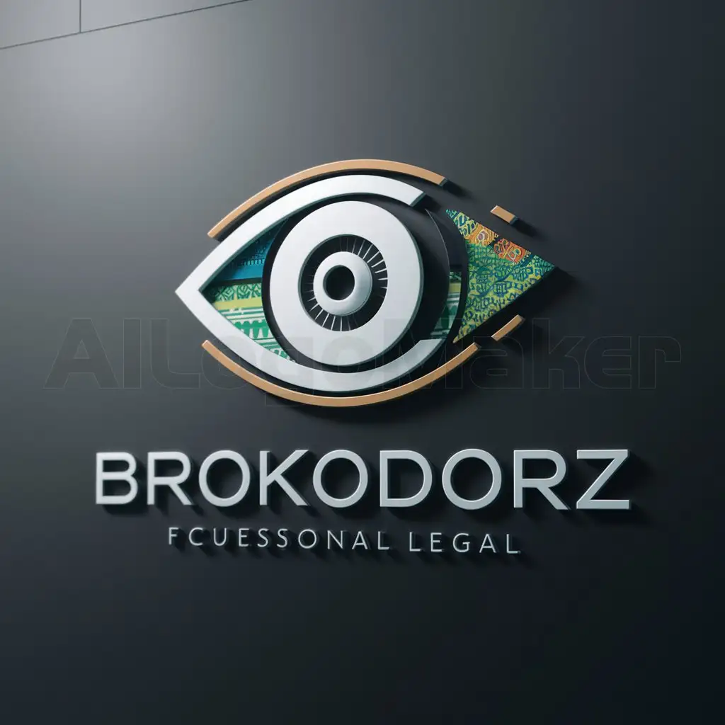 a logo design,with the text "Brokodorz", main symbol:Future,cyber punk,palestine,Moderate,be used in Legal industry,clear background