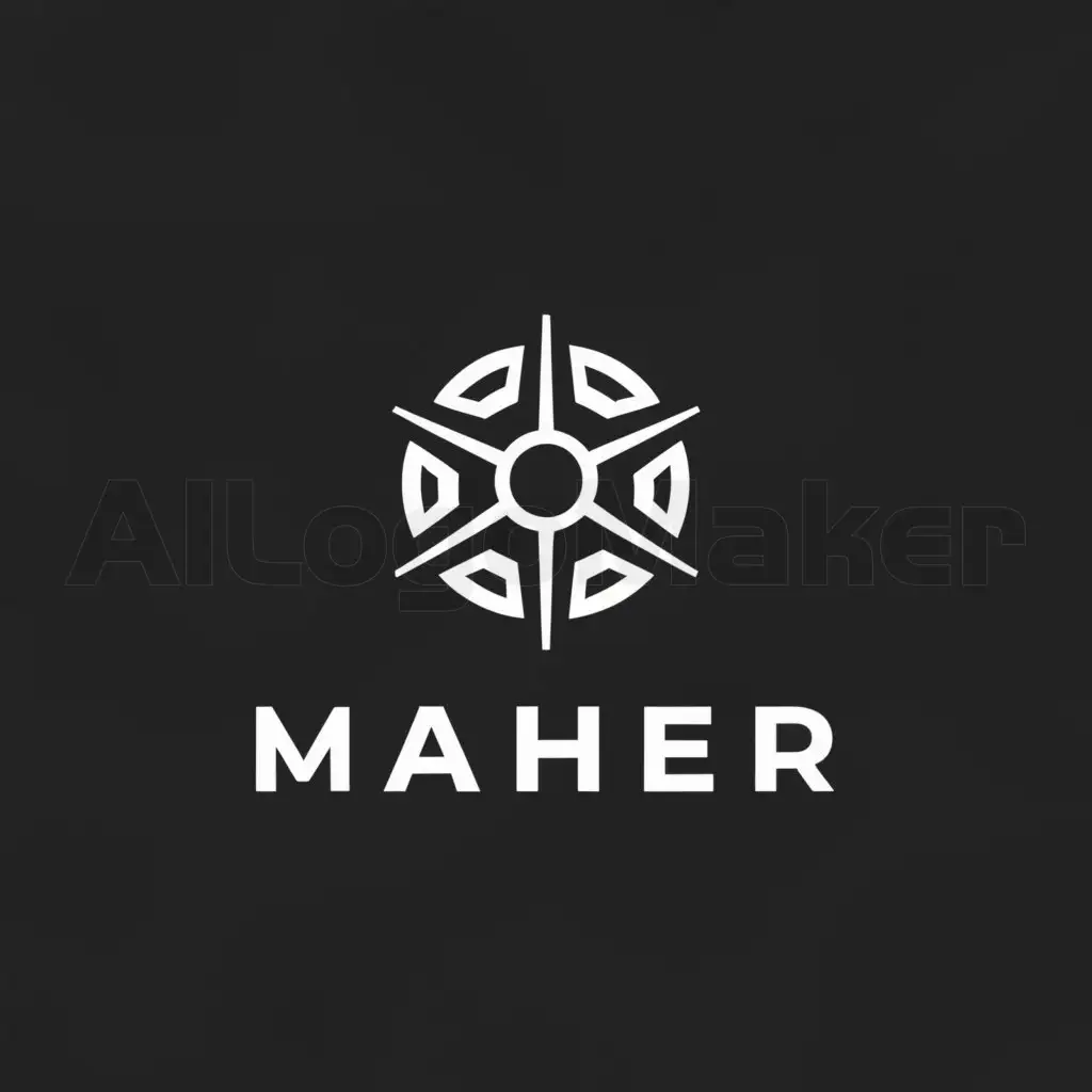 a logo design,with the text "MaHeR", main symbol:Something related to automotive mechanics with prominent letters M and H,Minimalistic,clear background