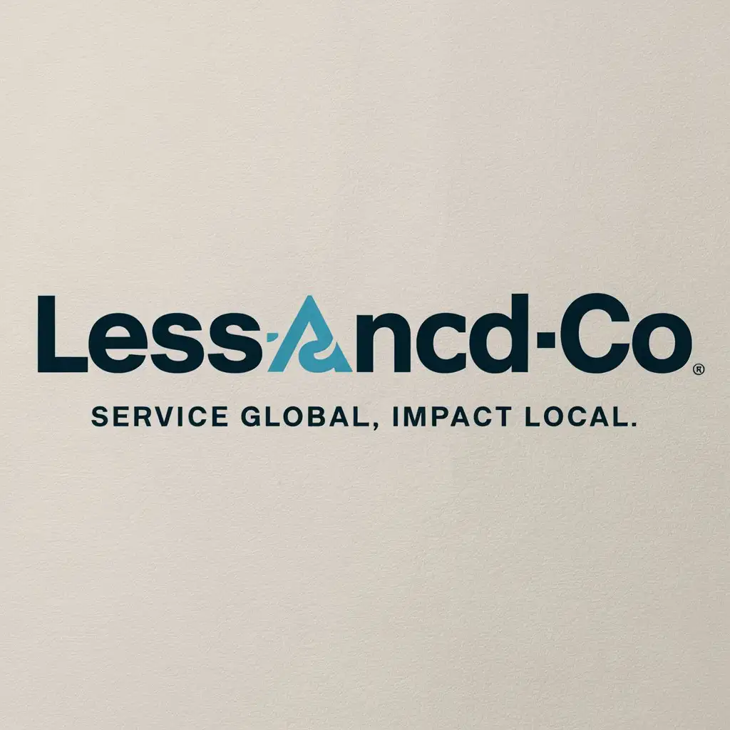 a logo design,with the text "LessandCo, Service global, impact local", main symbol:juste le nom de l'entreprise,Moderate,clear background