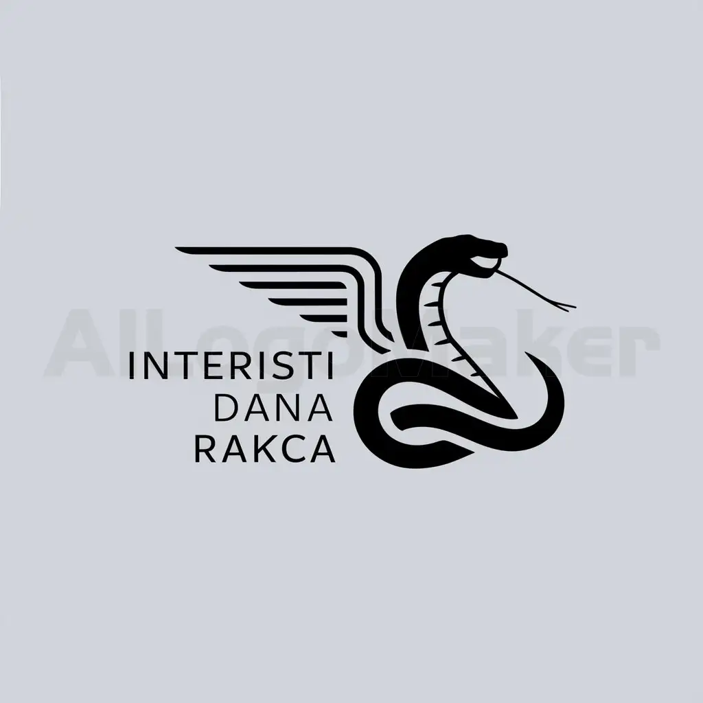 LOGO-Design-For-Interisti-Dana-Rakca-Minimalistic-Winged-Big-Snake-Symbol