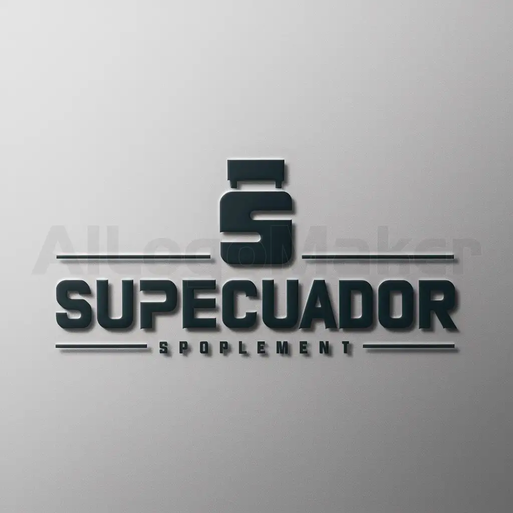 a logo design,with the text "Supecuador", main symbol:suplementos,Moderate,be used in Sports Fitness industry,clear background