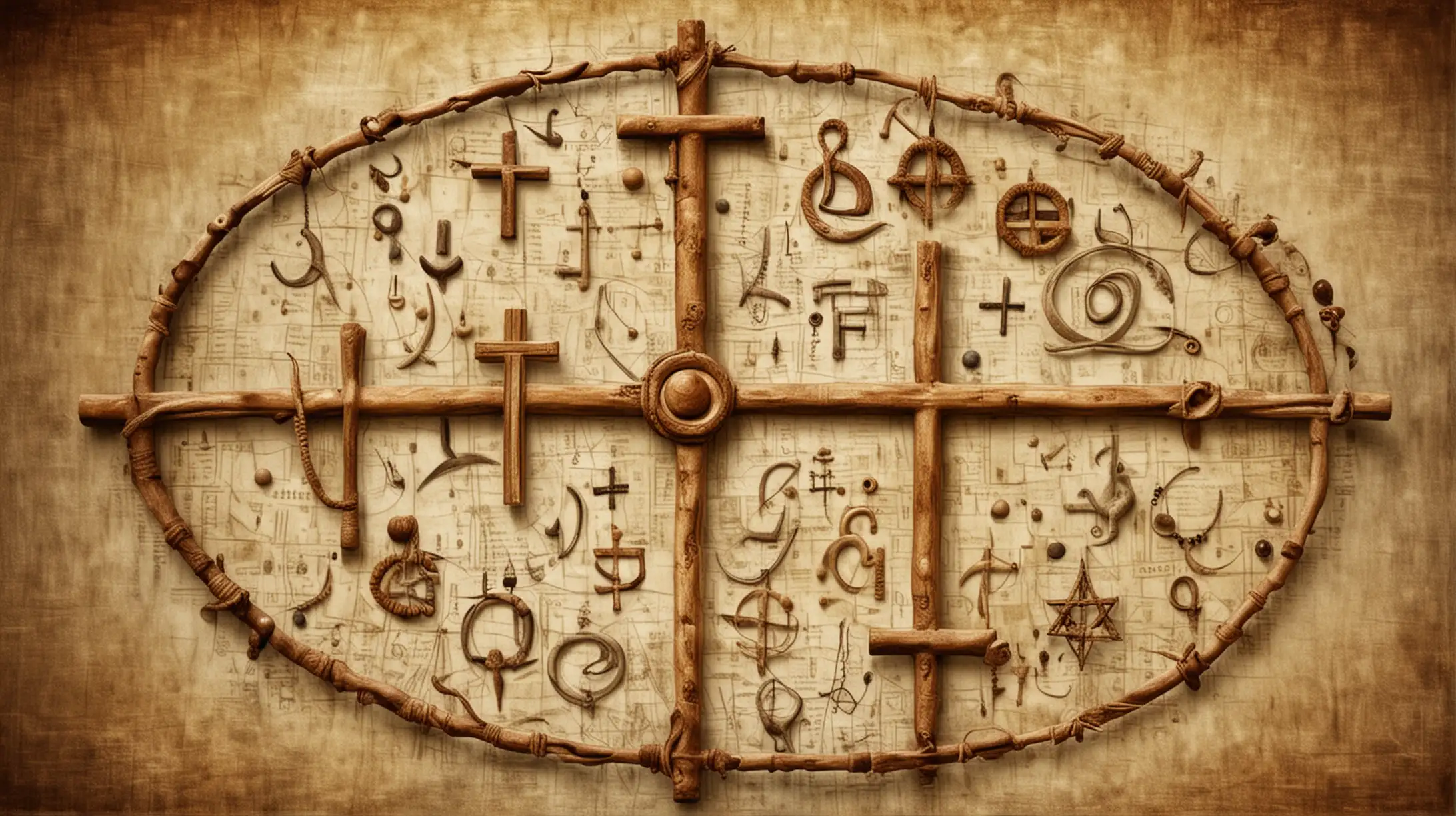 Abstract Picture of Global Religious Symbols and Morality