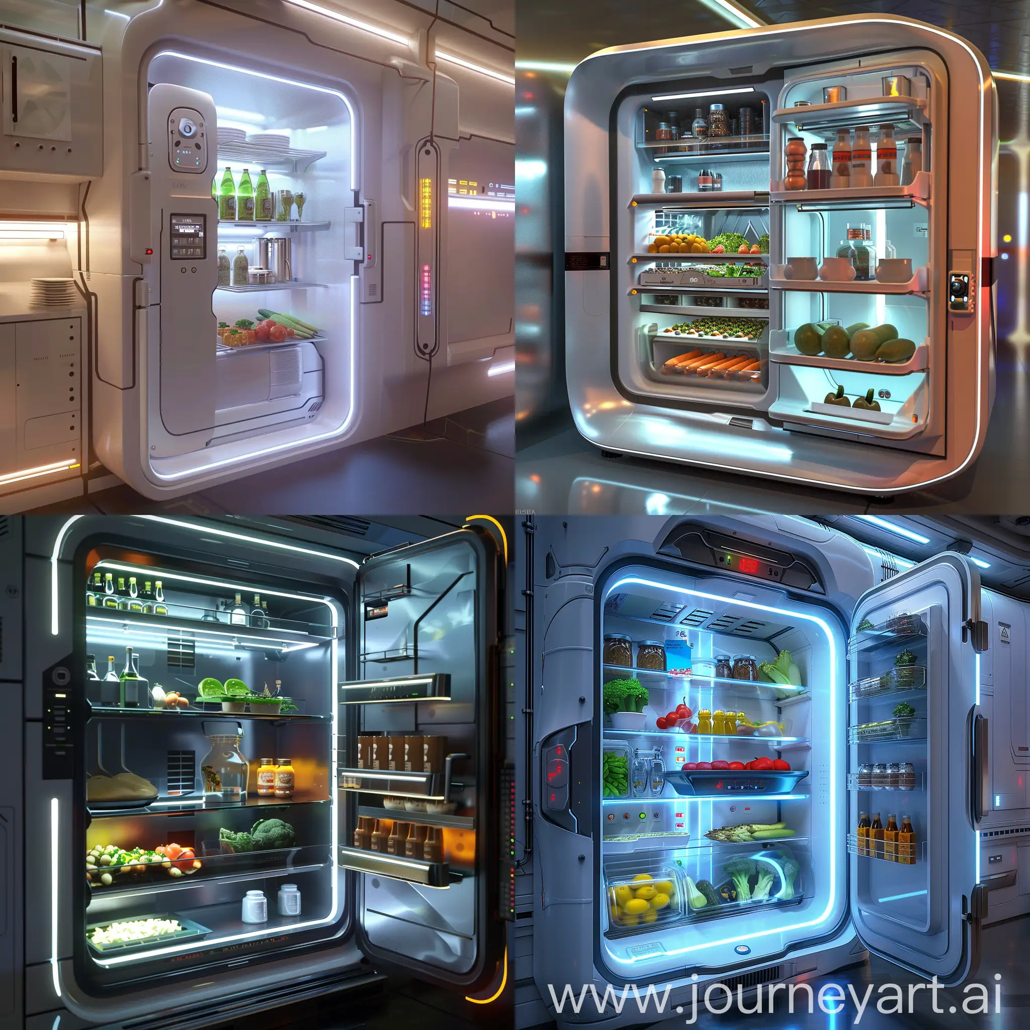 Futuristic-Quantum-Refrigerator-with-Modular-Shelving-and-3D-Food-Printing-Integration