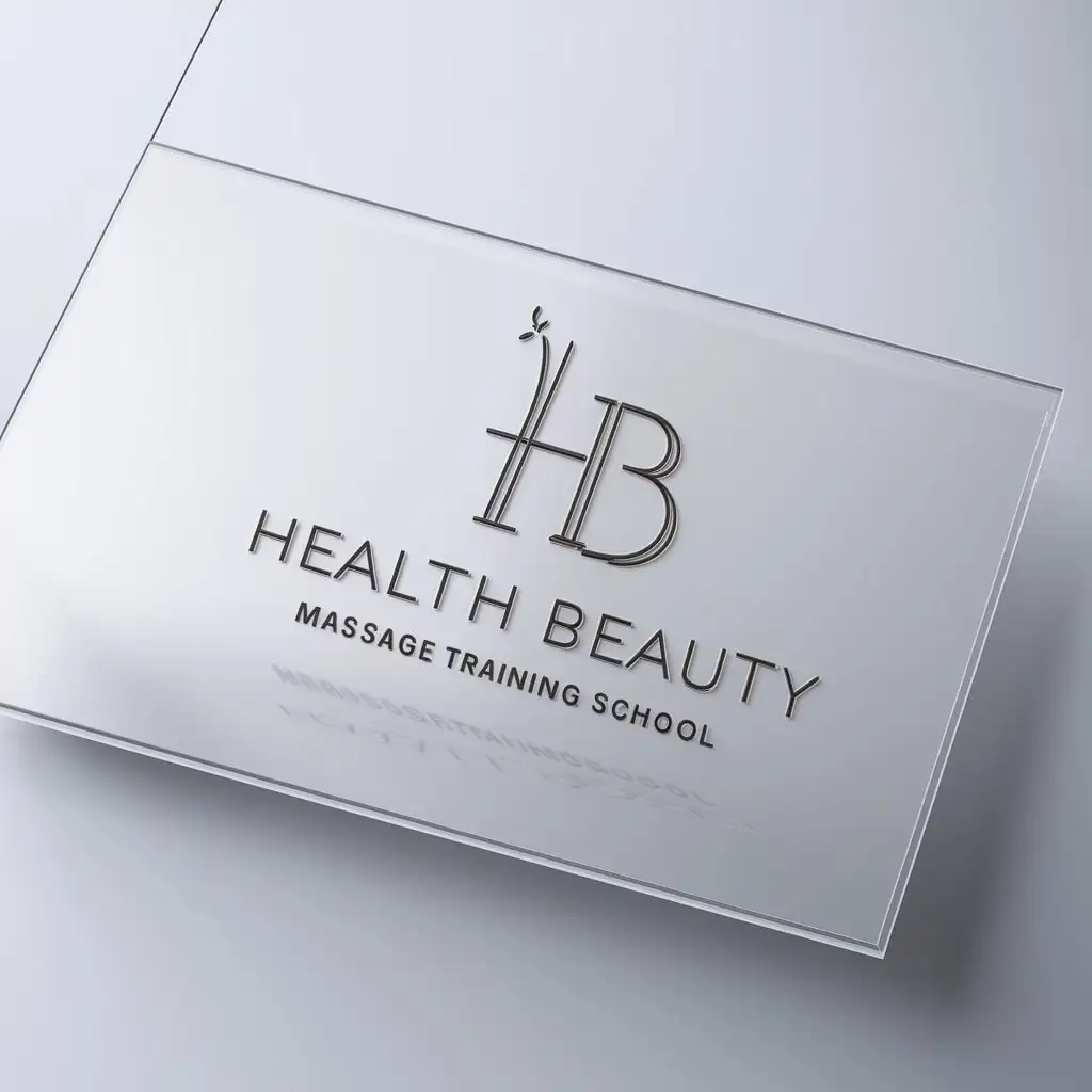 a logo design,with the text "Health Beauty", main symbol:beauty massage training school,Minimalistic,be used in Education industry,clear background