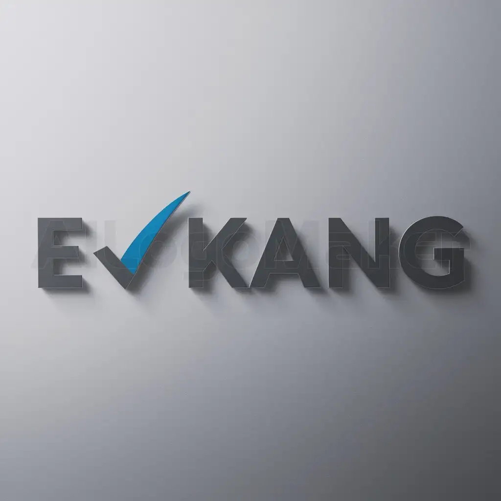 a logo design,with the text "e-kang", main symbol:checked,Moderate,clear background
