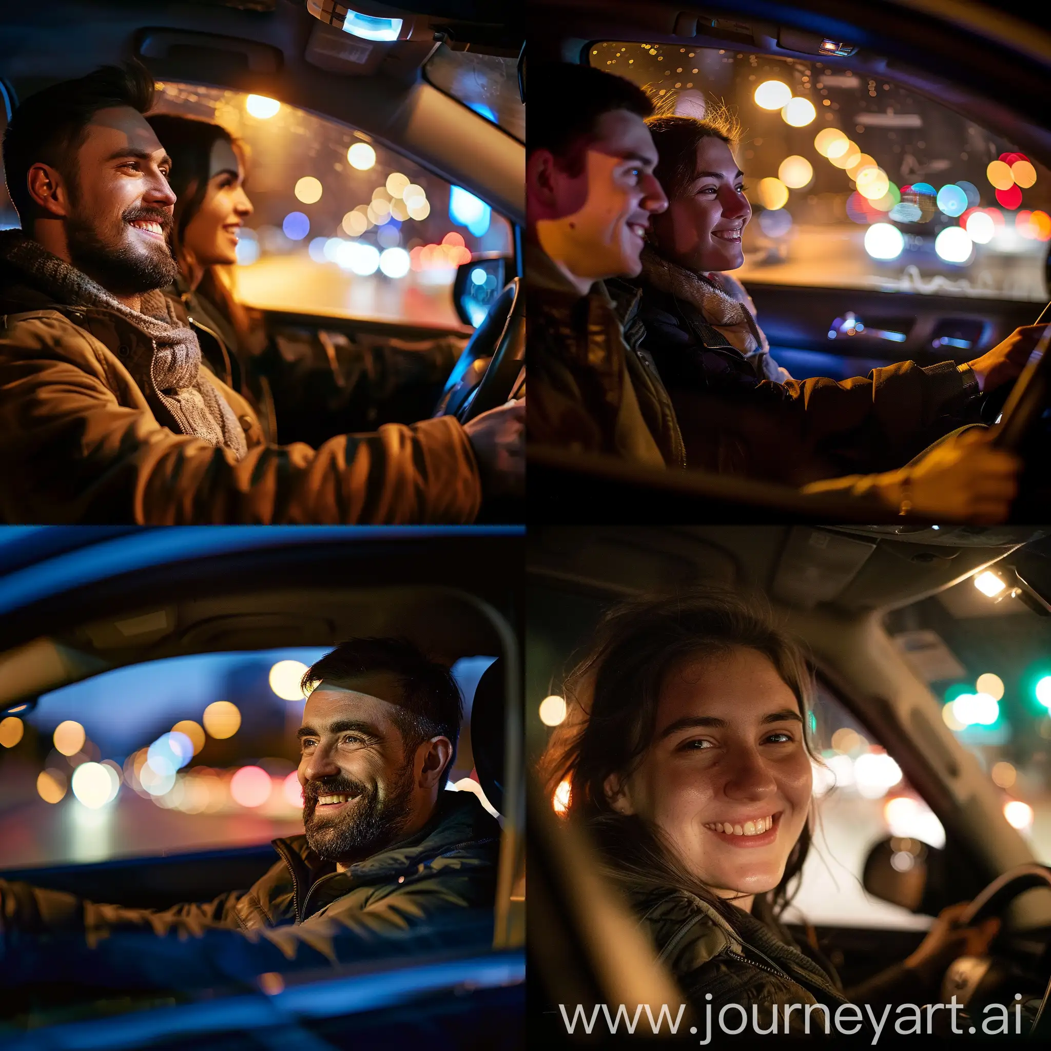 Nighttime-Drive-with-Smiling-Driver