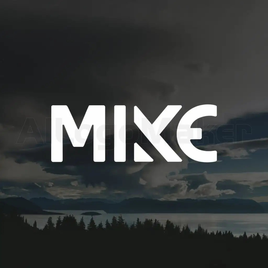a logo design,with the text "Mike", main symbol:cloudy,Moderate,clear background