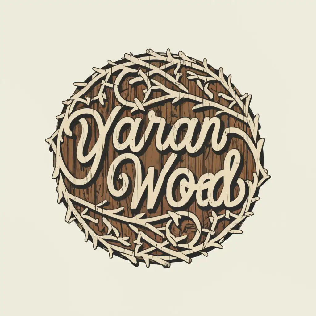 a logo design,with the text "Yaran Wood", main symbol:Wood,complex,clear background