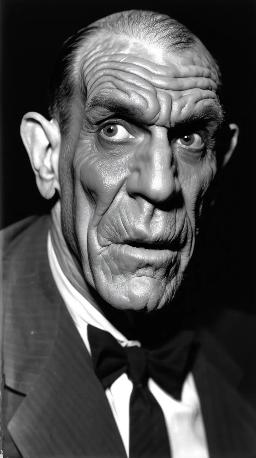 Rondo Hatton Portrait Celebrated Hollywood Actor and Iconic Film Character