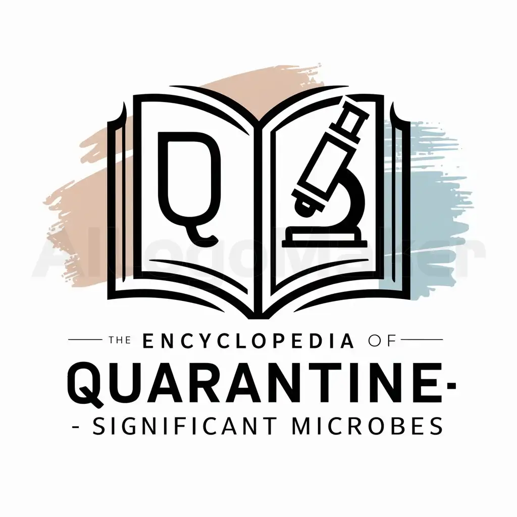 a logo design,with the text "Encyclopedia of Quarantine–significant Microbes", main symbol:Encyclopedia of Quarantine–significant Microbes,complex,clear background