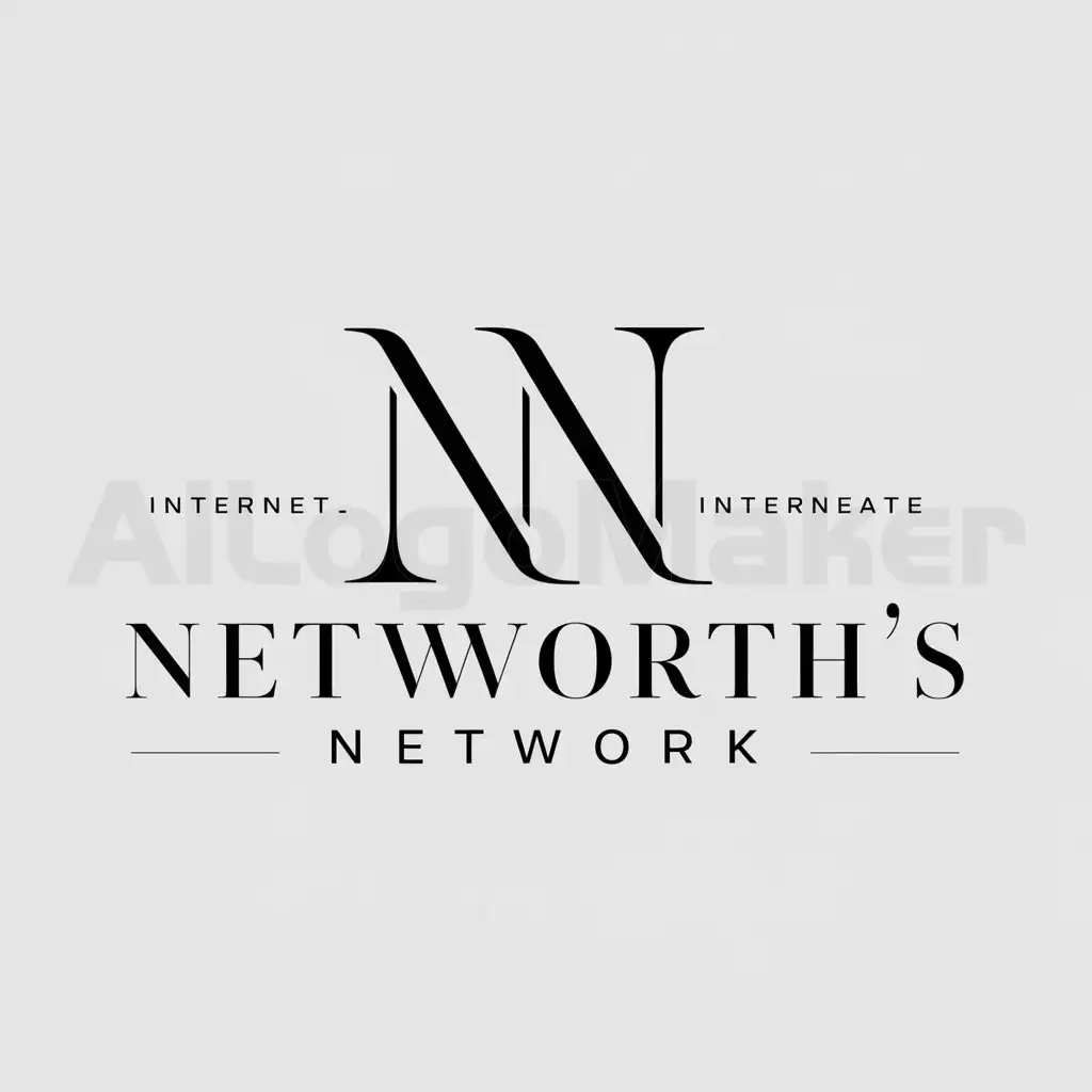 a logo design,with the text "networth's netwok", main symbol:NN,Moderate,be used in internet industry,clear background