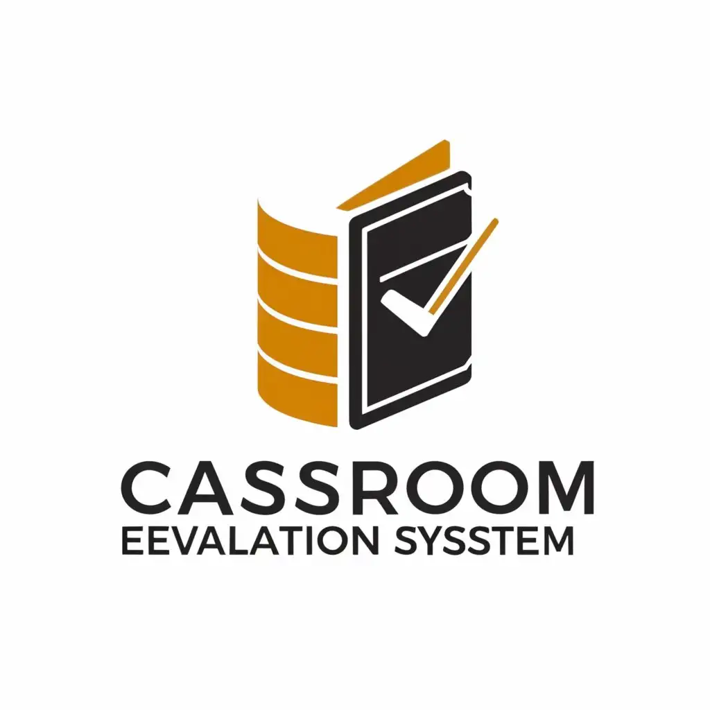 a logo design,with the text "Classroom evaluation system", main symbol:Book,Minimalistic,be used in Education industry,clear background