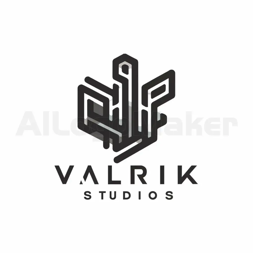 a logo design,with the text "Valrik Studios", main symbol:cyberpunk,complex,be used in Entretenimiento industry,clear background