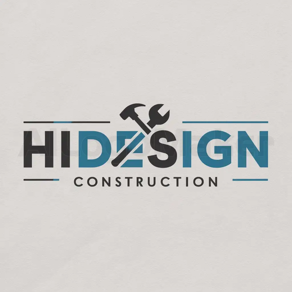 a logo design,with the text "HIDESIGN", main symbol:construction,Moderate,clear background