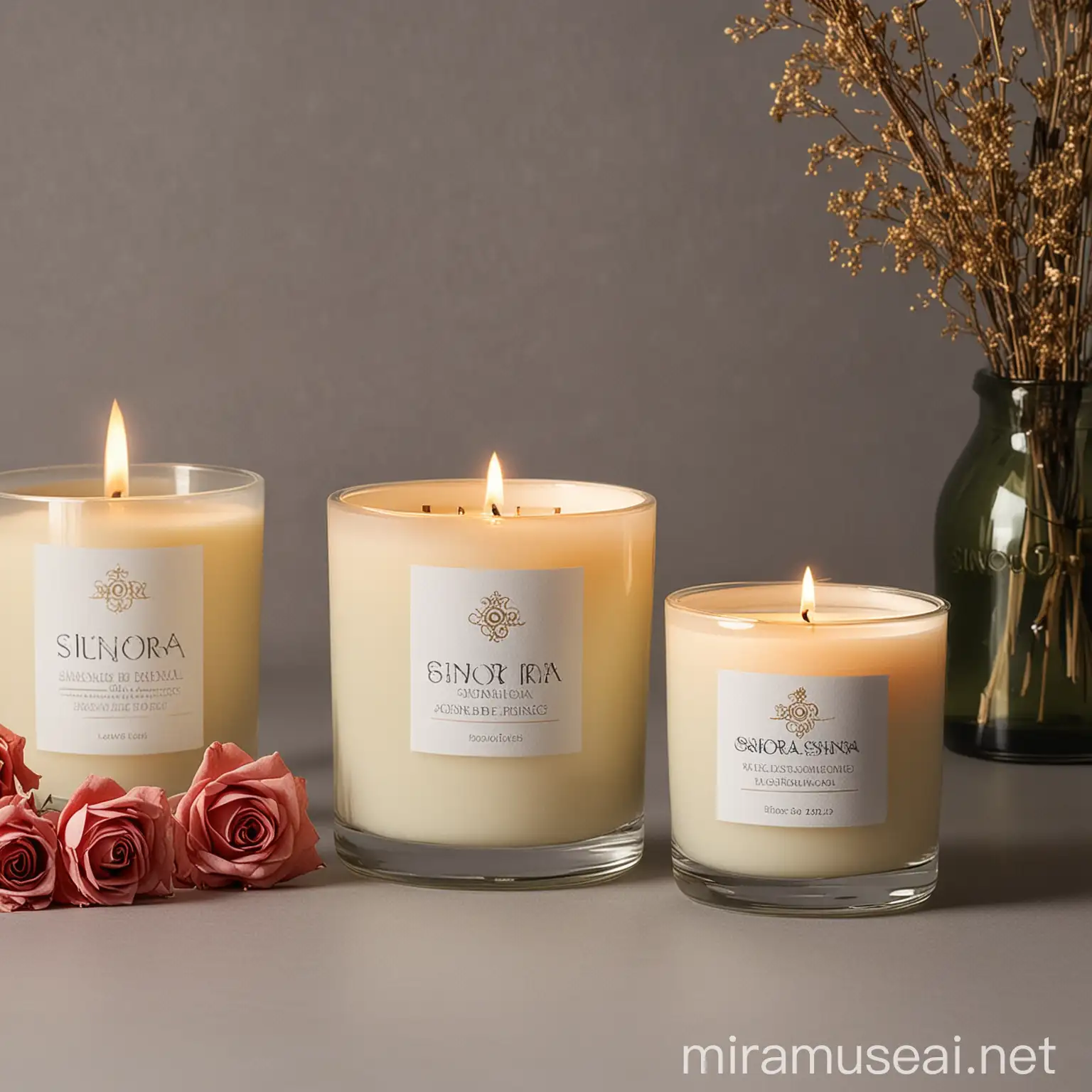 Create a luxury candle by Sinora candle co
