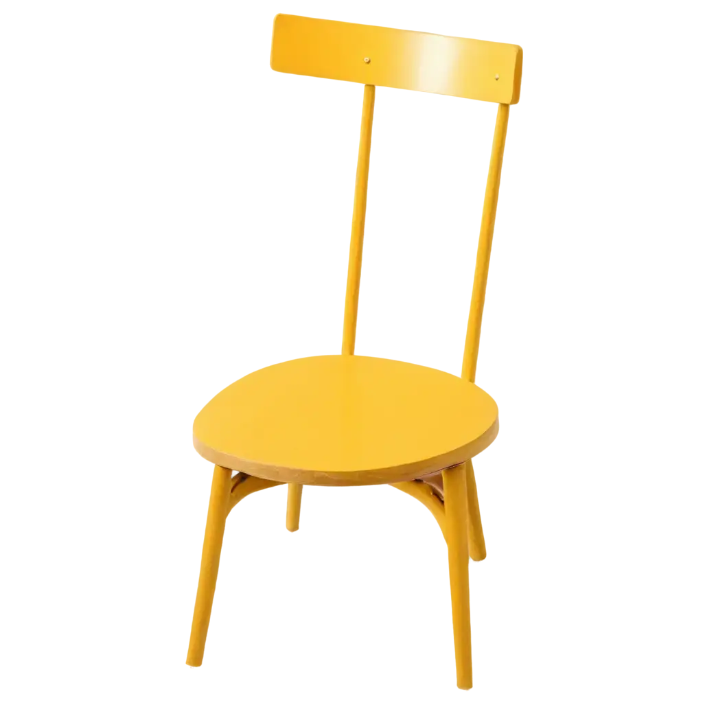 Vivid-Yellow-Wooden-Chair-PNG-Enhance-Your-Design-with-HighQuality-Furniture-Graphics