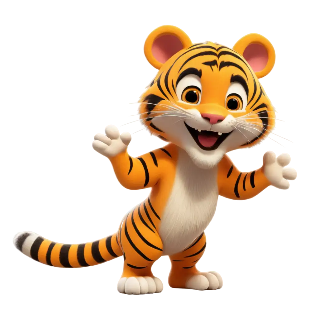 cartoon figure tiger laughing

