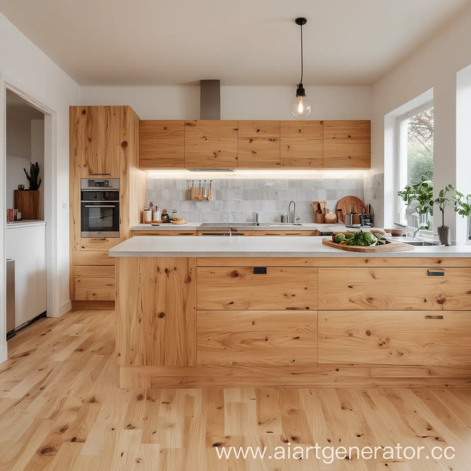 Bright-Kitchen-Scene-with-Wooden-Stove
