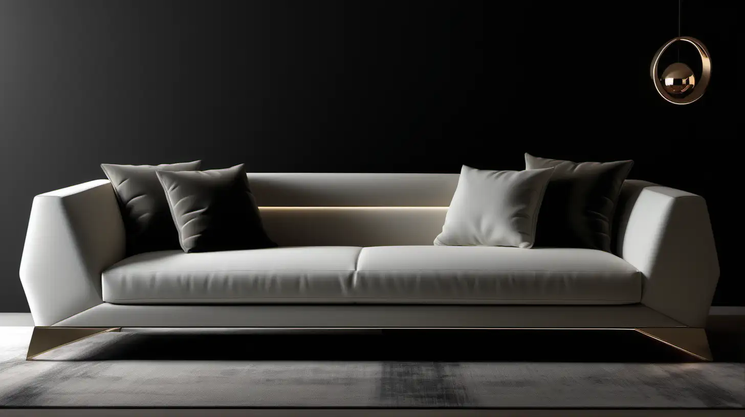Modern Italian Sofa Design with Turkish Influence and LED Accents