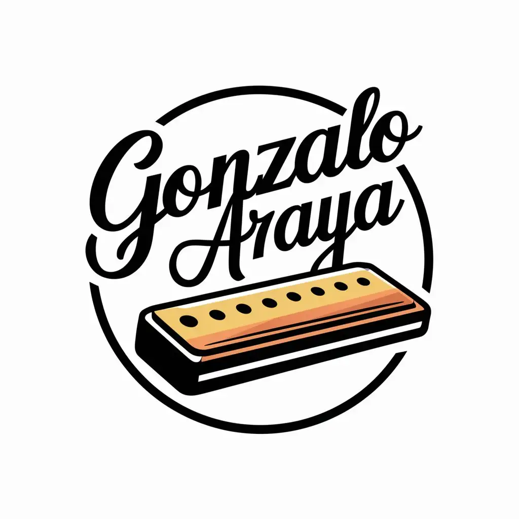 Musician Gonzalo Araya Harmonica Logo Design
