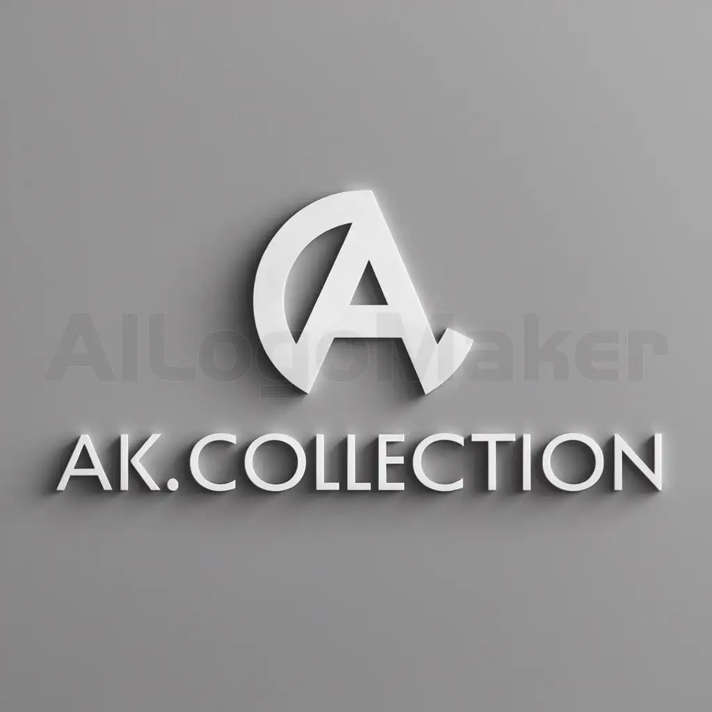 a logo design,with the text "Ak.collection", main symbol:Circle,Moderate,clear background