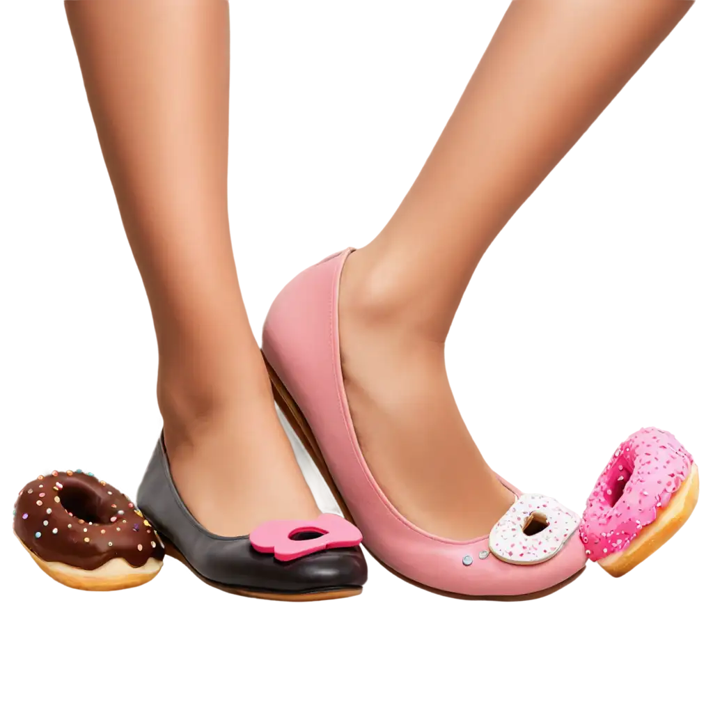Stylish-Ballet-Flats-for-Women-DonutInspired-PNG-Image-for-Trendy-Fashion-Enthusiasts