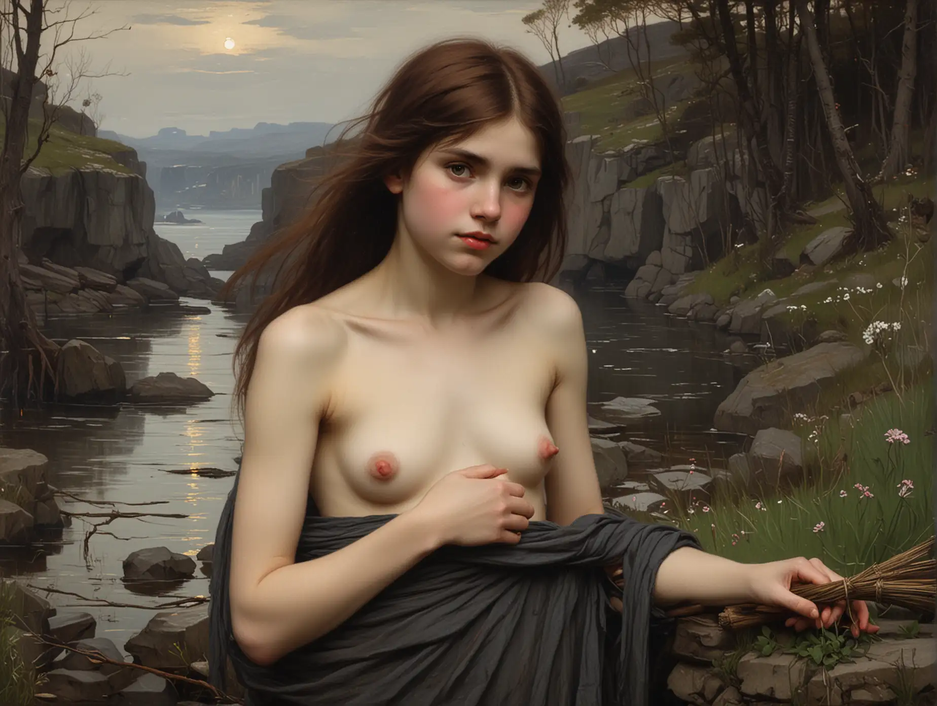 John-William-Waterhouse-Portrait-of-Young-Topless-Witch-Girl